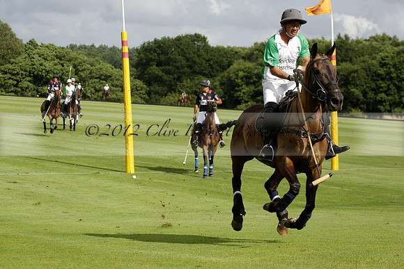 Jaeger Le Coultre (black)  v Wairakei Pastoral (white) in a Jaeger Le Coultre Holden White Cup polo match played on 29 July 2013 at Cowdray Park Polo Club on Brooksfieldwww.polopictures.co.uk
