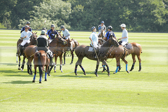 Ghost Chilli (blue) v Somerton (pale blue) in a Lodsworth 4 Goal polo match played on Sunday 25 August 2013 at Cowdray Park Polo Club on Brooksfield. 2013.10.12 www.polopictures.co.uk