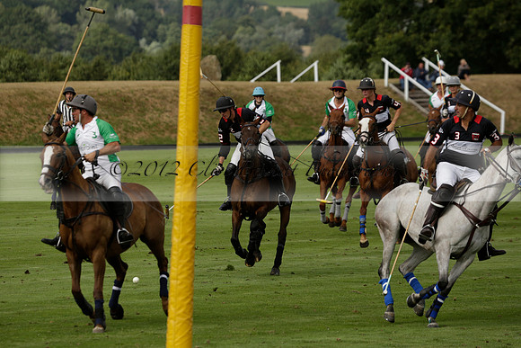 Jaeger Le Coultre (black)  v Wairakei Pastoral (white) in a Jaeger Le Coultre Holden White Cup polo match played on 29 July 2013 at Cowdray Park Polo Club on Brooksfieldwww.polopictures.co.uk