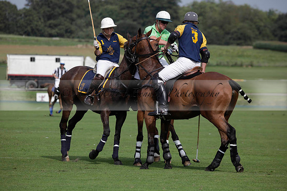 Ziani v Stonehurst Black in a West Sussex Cup polo match on Satu