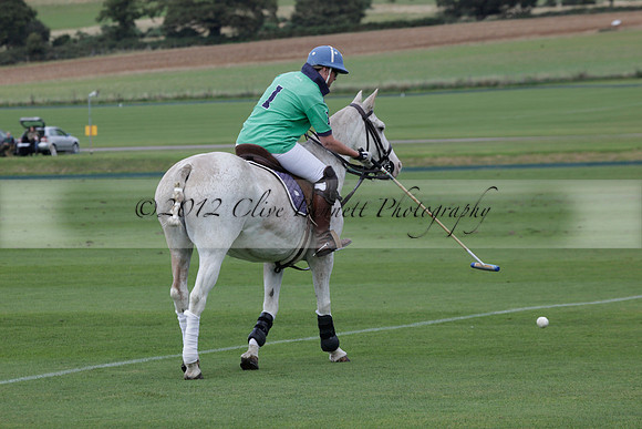 Broadoak Farm v Salkeld in an Autumn Cup polo match played on Lawns 2 at Cowdray Park Polo Club on Sunday 16 September 2012