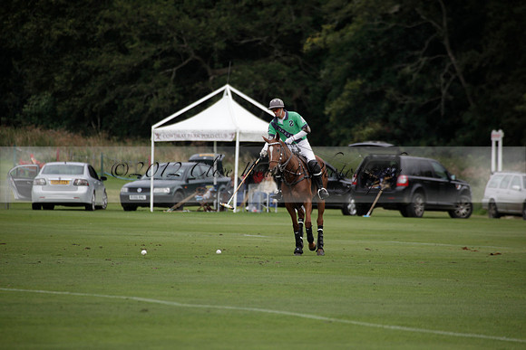 Broadoak Farm v Salkeld in an Autumn Cup polo match played on Lawns 2 at Cowdray Park Polo Club on Sunday 16 September 2012
