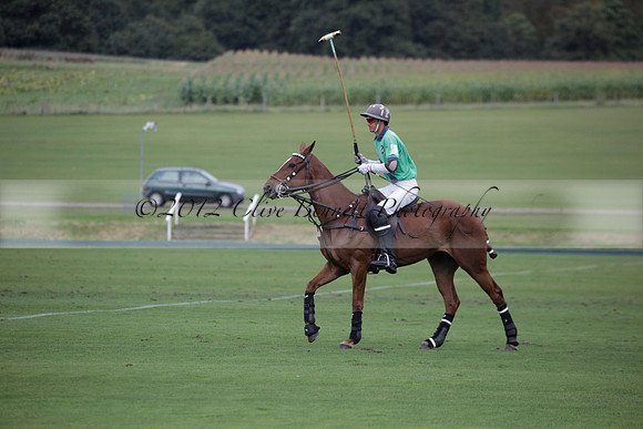Broadoak Farm v Salkeld in an Autumn Cup polo match played on Lawns 2 at Cowdray Park Polo Club on Sunday 16 September 2012