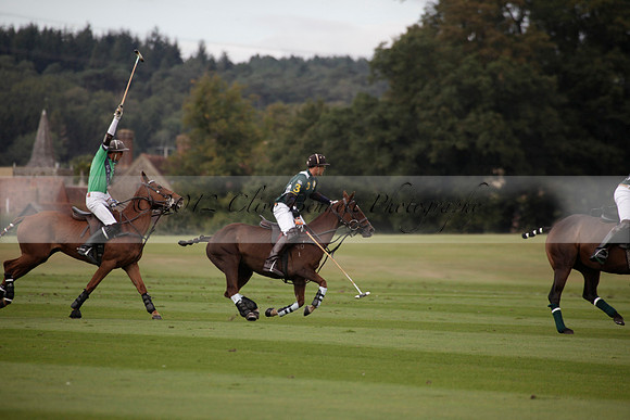 Broadoak Farm v Salkeld in an Autumn Cup polo match played on Lawns 2 at Cowdray Park Polo Club on Sunday 16 September 2012