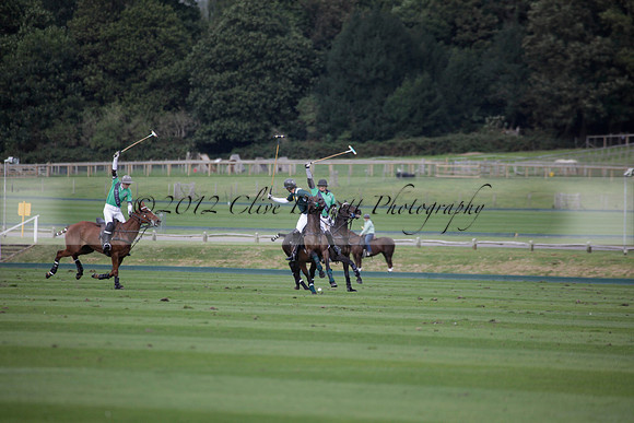 Broadoak Farm v Salkeld in an Autumn Cup polo match played on Lawns 2 at Cowdray Park Polo Club on Sunday 16 September 2012