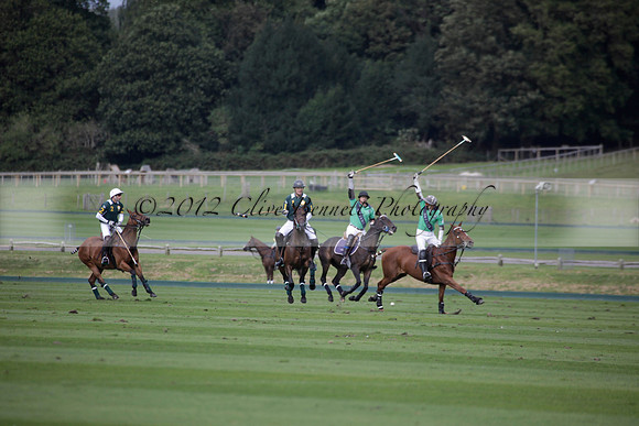 Broadoak Farm v Salkeld in an Autumn Cup polo match played on Lawns 2 at Cowdray Park Polo Club on Sunday 16 September 2012
