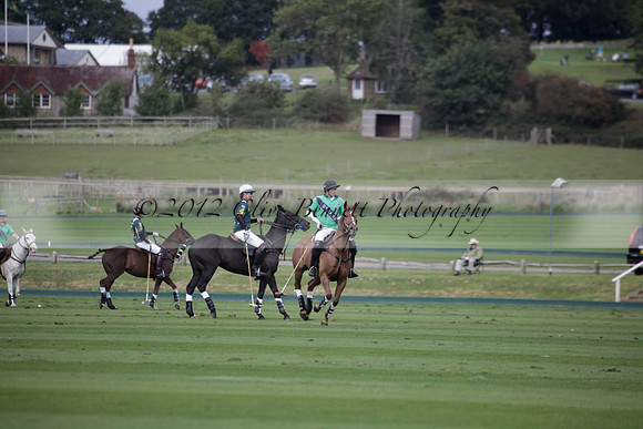 Broadoak Farm v Salkeld in an Autumn Cup polo match played on Lawns 2 at Cowdray Park Polo Club on Sunday 16 September 2012