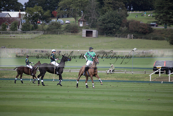 Broadoak Farm v Salkeld in an Autumn Cup polo match played on Lawns 2 at Cowdray Park Polo Club on Sunday 16 September 2012