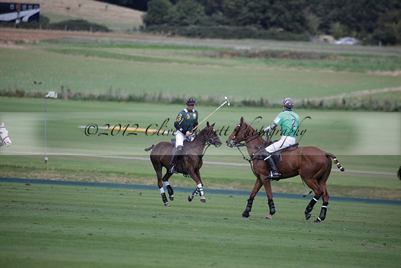 Broadoak Farm v Salkeld in an Autumn Cup polo match played on Lawns 2 at Cowdray Park Polo Club on Sunday 16 September 2012