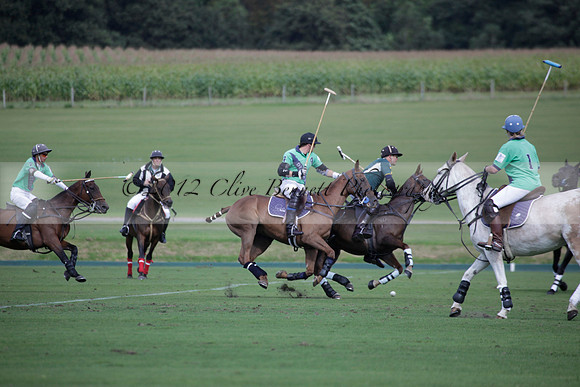Broadoak Farm v Salkeld in an Autumn Cup polo match played on Lawns 2 at Cowdray Park Polo Club on Sunday 16 September 2012