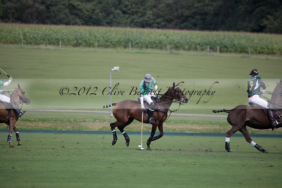 Broadoak Farm v Salkeld in an Autumn Cup polo match played on Lawns 2 at Cowdray Park Polo Club on Sunday 16 September 2012