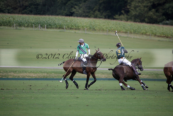 Broadoak Farm v Salkeld in an Autumn Cup polo match played on Lawns 2 at Cowdray Park Polo Club on Sunday 16 September 2012