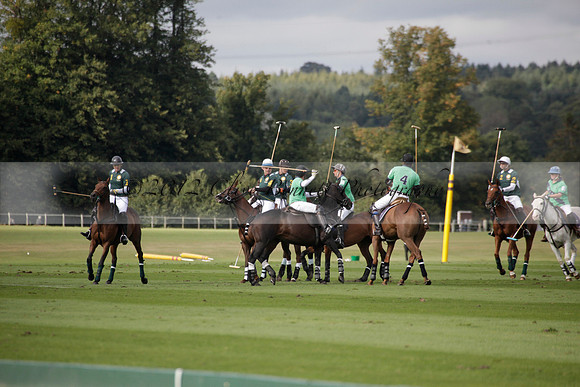 Broadoak Farm v Salkeld in an Autumn Cup polo match played on Lawns 2 at Cowdray Park Polo Club on Sunday 16 September 2012