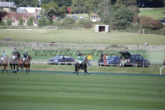 Broadoak Farm v Salkeld in an Autumn Cup polo match played on Lawns 2 at Cowdray Park Polo Club on Sunday 16 September 2012