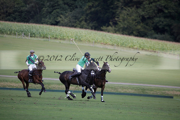 Broadoak Farm v Salkeld in an Autumn Cup polo match played on Lawns 2 at Cowdray Park Polo Club on Sunday 16 September 2012