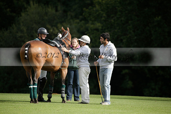Broadoak Farm v Salkeld in an Autumn Cup polo match played on Lawns 2 at Cowdray Park Polo Club on Sunday 16 September 2012