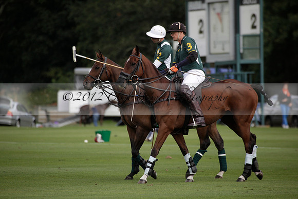 Broadoak Farm v Salkeld in an Autumn Cup polo match played on Lawns 2 at Cowdray Park Polo Club on Sunday 16 September 2012