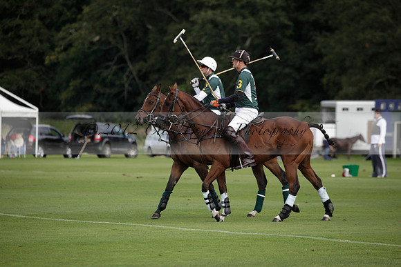 Broadoak Farm v Salkeld in an Autumn Cup polo match played on Lawns 2 at Cowdray Park Polo Club on Sunday 16 September 2012