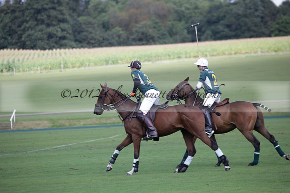 Broadoak Farm v Salkeld in an Autumn Cup polo match played on Lawns 2 at Cowdray Park Polo Club on Sunday 16 September 2012