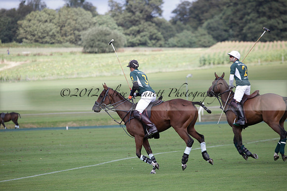 Broadoak Farm v Salkeld in an Autumn Cup polo match played on Lawns 2 at Cowdray Park Polo Club on Sunday 16 September 2012