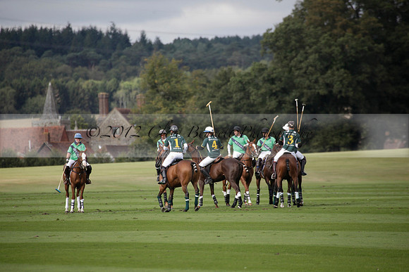 Broadoak Farm v Salkeld in an Autumn Cup polo match played on Lawns 2 at Cowdray Park Polo Club on Sunday 16 September 2012