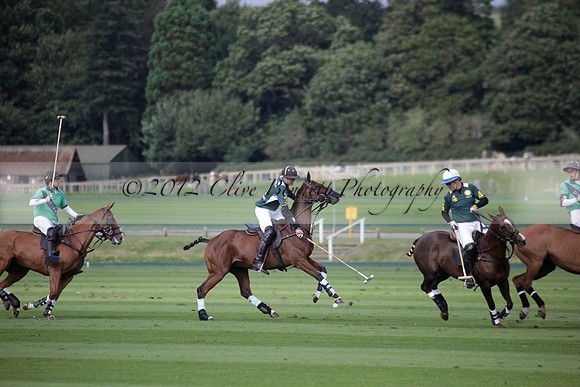 Broadoak Farm v Salkeld in an Autumn Cup polo match played on Lawns 2 at Cowdray Park Polo Club on Sunday 16 September 2012