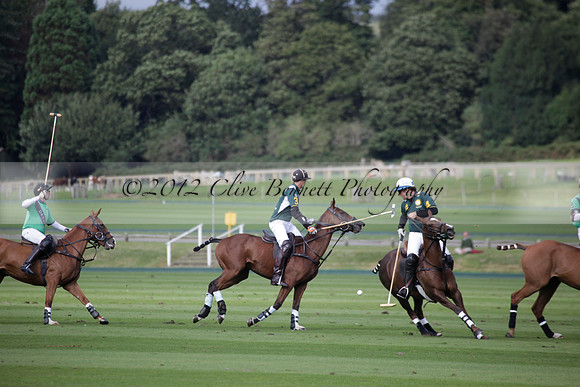 Broadoak Farm v Salkeld in an Autumn Cup polo match played on Lawns 2 at Cowdray Park Polo Club on Sunday 16 September 2012