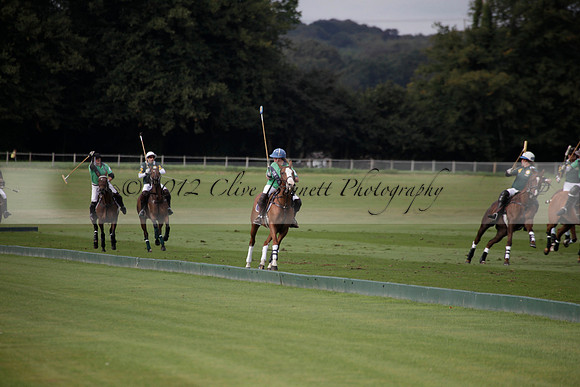 Broadoak Farm v Salkeld in an Autumn Cup polo match played on Lawns 2 at Cowdray Park Polo Club on Sunday 16 September 2012
