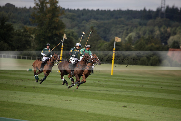 Broadoak Farm v Salkeld in an Autumn Cup polo match played on Lawns 2 at Cowdray Park Polo Club on Sunday 16 September 2012