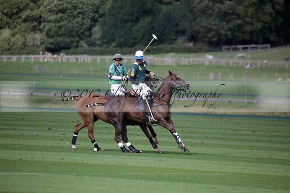 Broadoak Farm v Salkeld in an Autumn Cup polo match played on Lawns 2 at Cowdray Park Polo Club on Sunday 16 September 2012