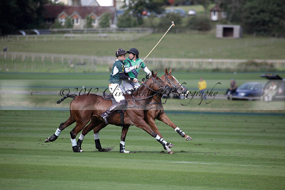 Broadoak Farm v Salkeld in an Autumn Cup polo match played on Lawns 2 at Cowdray Park Polo Club on Sunday 16 September 2012