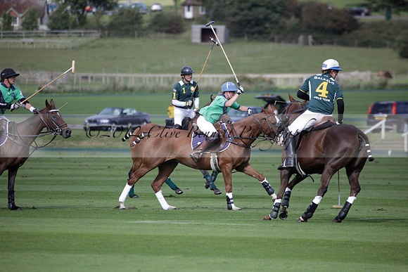 Broadoak Farm v Salkeld in an Autumn Cup polo match played on Lawns 2 at Cowdray Park Polo Club on Sunday 16 September 2012