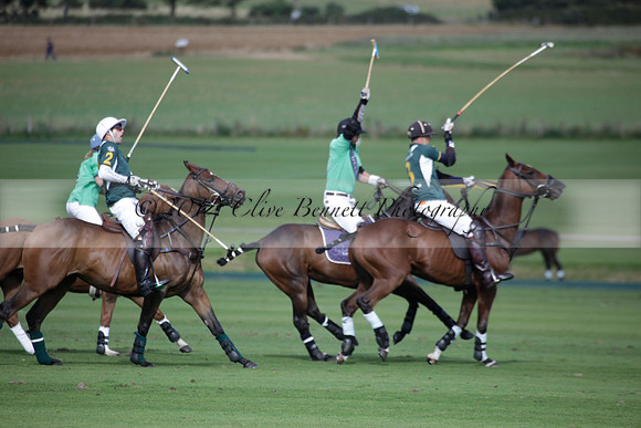 Broadoak Farm v Salkeld in an Autumn Cup polo match played on Lawns 2 at Cowdray Park Polo Club on Sunday 16 September 2012