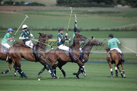 Broadoak Farm v Salkeld in an Autumn Cup polo match played on Lawns 2 at Cowdray Park Polo Club on Sunday 16 September 2012