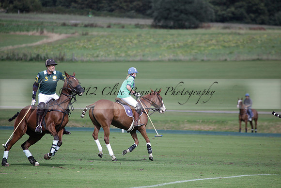 Broadoak Farm v Salkeld in an Autumn Cup polo match played on Lawns 2 at Cowdray Park Polo Club on Sunday 16 September 2012