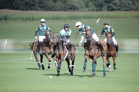 Broadoak Farm v Salkeld in an Autumn Cup polo match played on Lawns 2 at Cowdray Park Polo Club on Sunday 16 September 2012
