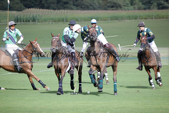 Broadoak Farm v Salkeld in an Autumn Cup polo match played on Lawns 2 at Cowdray Park Polo Club on Sunday 16 September 2012