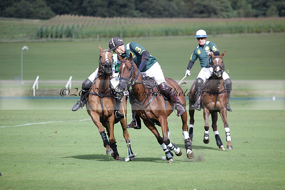 Broadoak Farm v Salkeld in an Autumn Cup polo match played on Lawns 2 at Cowdray Park Polo Club on Sunday 16 September 2012