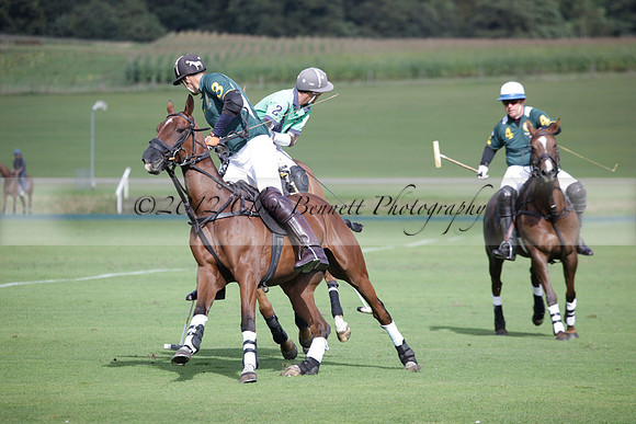 Broadoak Farm v Salkeld in an Autumn Cup polo match played on Lawns 2 at Cowdray Park Polo Club on Sunday 16 September 2012