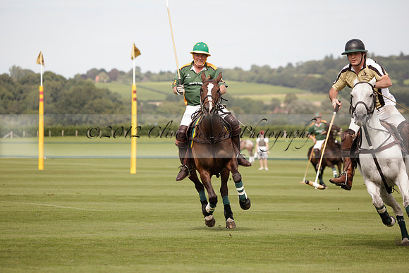 Maiz Dulce v Combe in a Brecknock Cup polo match played on Ambersham 2 at Cowdray Park Polo Club on Friday 17 August 2012
