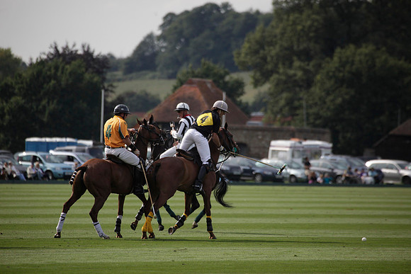 Montana v Maiz Dulce in the Uber 12 goal Final polo match played on Lawns 1 at Cowdray Park Polo Club on Sunday 26 August 2012