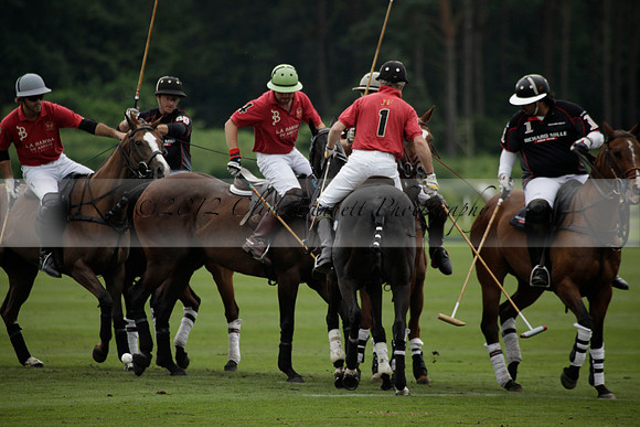 La Bamba de Areco v Richard Mille in a Veuve Clicquot Gold Cup Polo match played on Ambersham 1  on Wednesday 04 July 2012