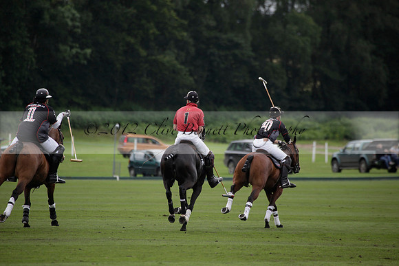 La Bamba de Areco v Richard Mille in a Veuve Clicquot Gold Cup Polo match played on Ambersham 1  on Wednesday 04 July 2012