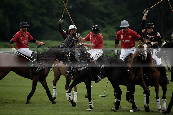La Bamba de Areco v Richard Mille in a Veuve Clicquot Gold Cup Polo match played on Ambersham 1  on Wednesday 04 July 2012