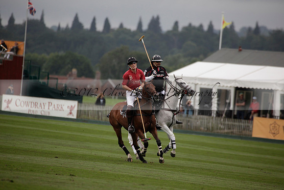 La Bamba de Areco v Richard Mille in a Veuve Clicquot Gold Cup Polo match played on Ambersham 1  on Wednesday 04 July 2012