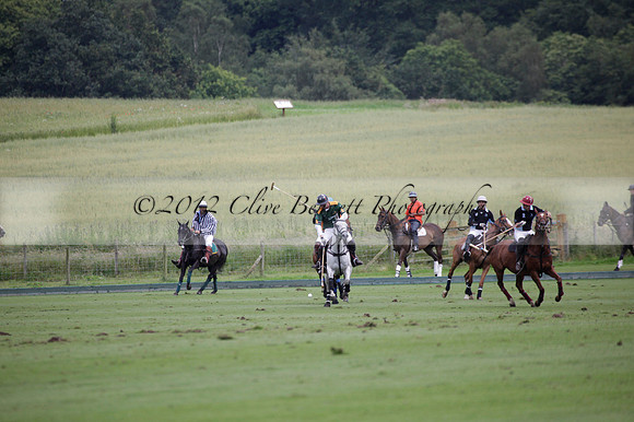 Maiz Dulce v Full Swing Polo in a Texaco Trophy polo match played on Lawns 3 at Cowdray Park Polo Club on Friday 06 July 2012