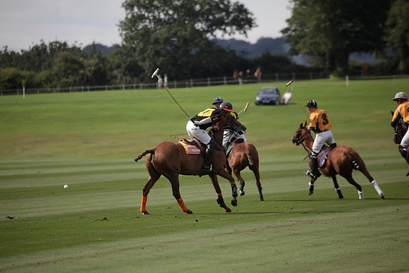 Montana v Maiz Dulce in the Uber 12 goal Final polo match played on Lawns 1 at Cowdray Park Polo Club on Sunday 26 August 2012