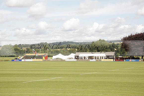 Sumaya v Cortium in a Veuve Clicquot Gold Cup semi-final polo match played on Thursday 12 July 2012 at Cowdray Park Polo Club on Ambersham 1