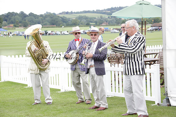 Sumaya v Cortium in a Veuve Clicquot Gold Cup semi-final polo match played on Thursday 12 July 2012 at Cowdray Park Polo Club on Ambersham 1