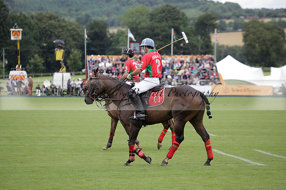 Sumaya v Cortium in a Veuve Clicquot Gold Cup semi-final polo match played on Thursday 12 July 2012 at Cowdray Park Polo Club on Ambersham 1